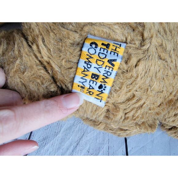 Authentic Vermont Teddy Bear 16” Handmade in Vermont Jointed Vintage Plush Brown - Picture 6 of 9